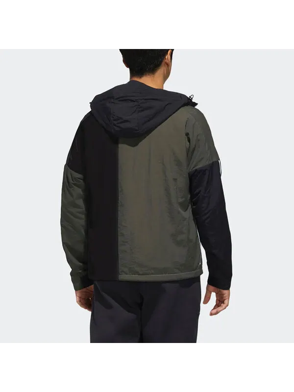 Куртка adidas O2 Wb Cb Fleece Lined Logo Casual Sports Hooded Jacket White — изображение 3 из 4, белый