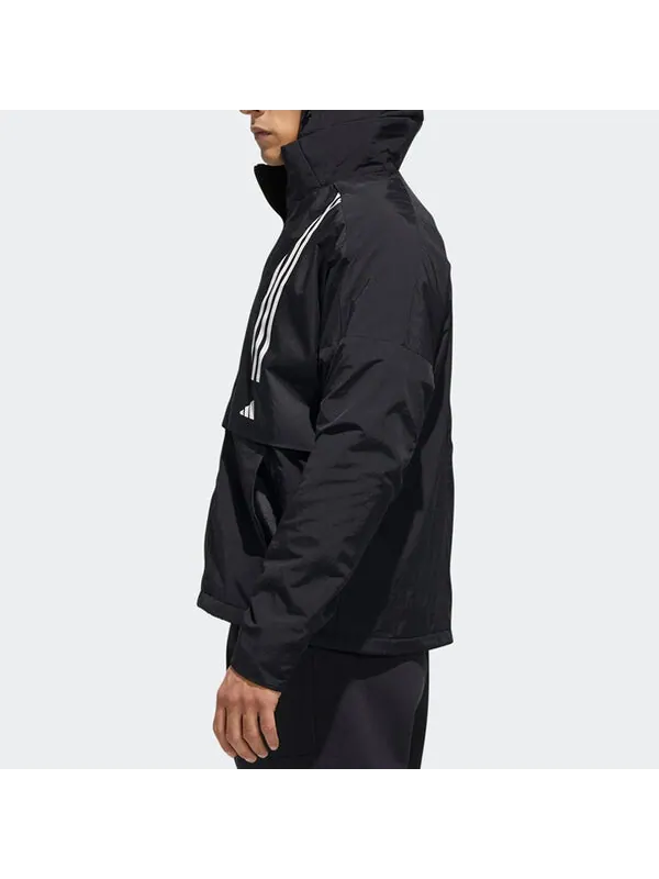 Куртка sports woven hooded jacket men black Adidas — изображение 4 из 4, черный