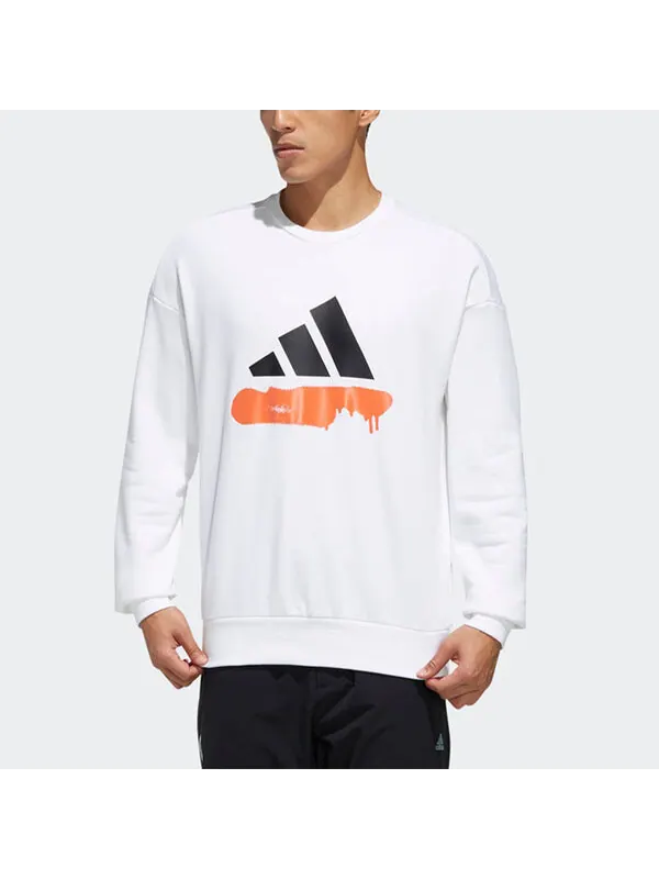 Толстовка с капюшоном o2 swt bos casual sports pullover белая Adidas — изображение 3 из 4, белый