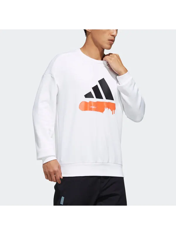 Толстовка с капюшоном o2 swt bos casual sports pullover белая Adidas — изображение 4 из 4, белый