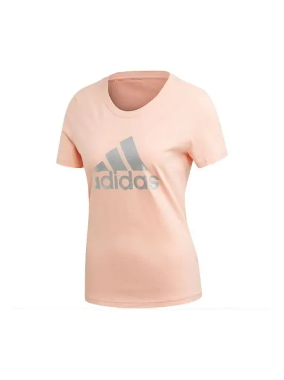 Футболка спортивная стильные с коротким рукавом розовые красные Adidas — изображение 1 из 4, красный