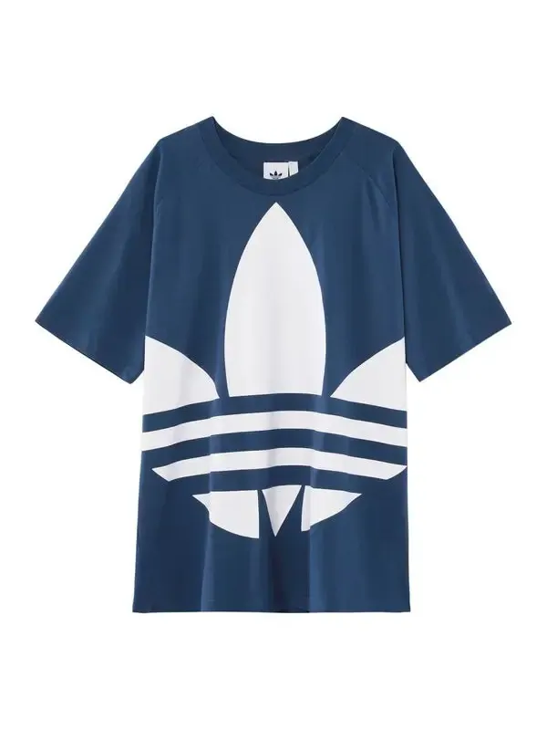 Футболка Adidas Originals Big Trefoil Boxy — изображение 1 из 6, синий