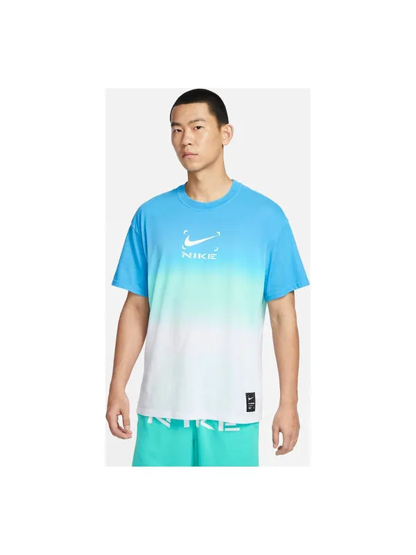 Футболка Nike Just Do It DRI-FIT Gradient Rendering T-Shirt 'Blue Green White' — изображение 3 из 4, синий/мульти