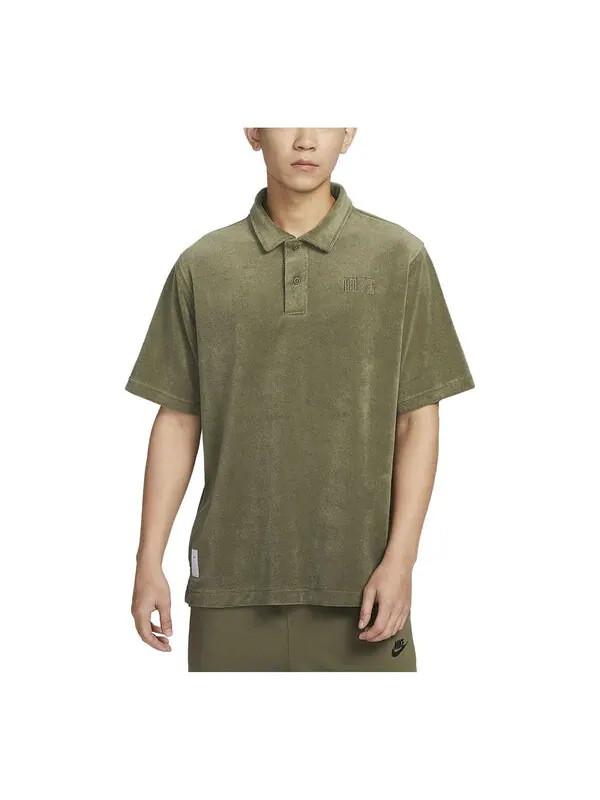 Футболка Nike Sportswear Logo Polo Shirt 'Green' — изображение 1 из 3, оливковый/зеленый/мульти