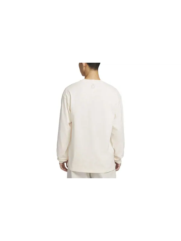 Футболка Nike Sportswear Nai-Ke Long Sleeve T-Shirt 'Beige' — изображение 2 из 3, бежевый/белый/мульти