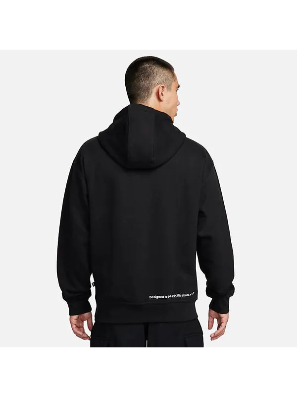 Толстовка Nike SB x Yuto Graphic Fleece Pullover Hoodie 'Black' — изображение 3 из 4, черный/белый
