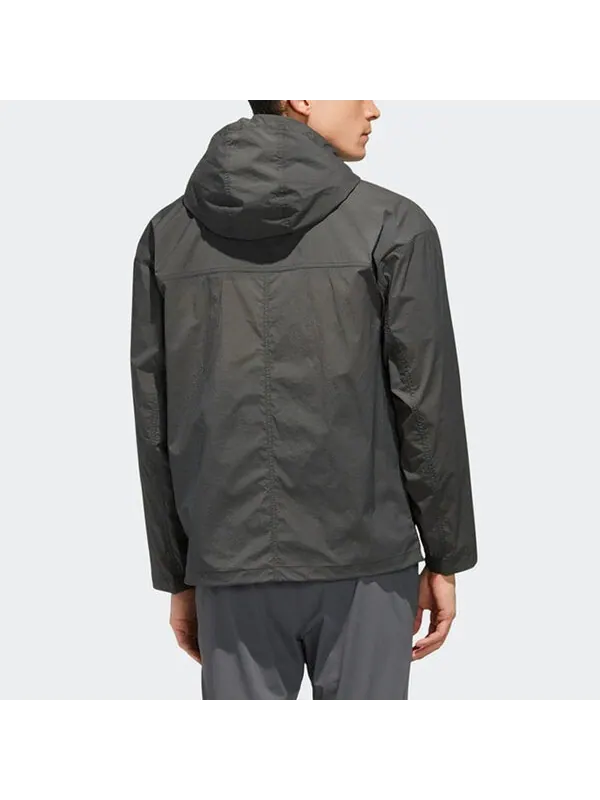 Куртка outdoor casual sports hooded jacket brown Adidas — изображение 4 из 4, коричневый