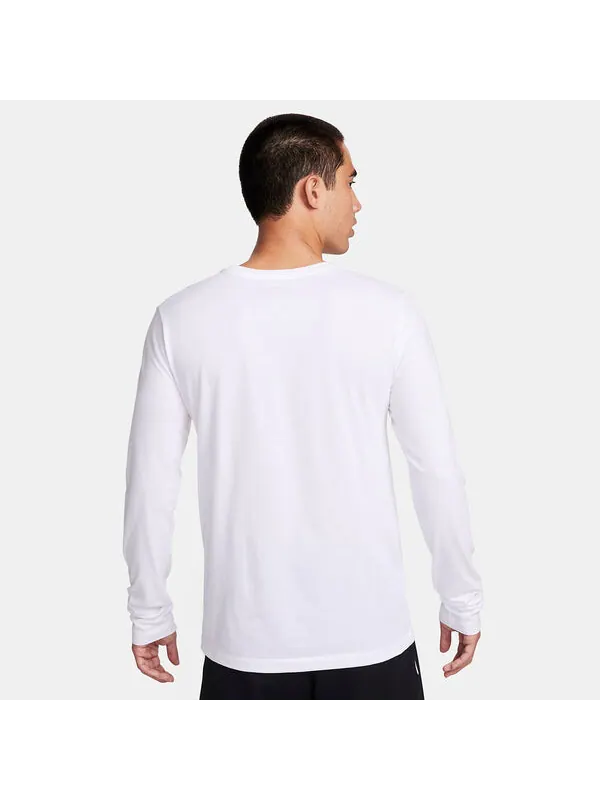 Футболка с длинным рукавом Dri Fit Nike — изображение 2 из 3, белый/мульти
