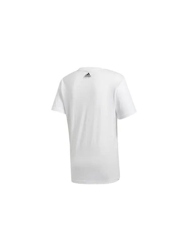 Футболка doodle photos photo printing sports round neck short sleeve white Adidas — изображение 2 из 4, белый