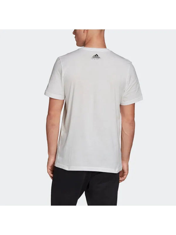 Футболка doodle photos photo printing sports round neck short sleeve white Adidas — изображение 4 из 4, белый