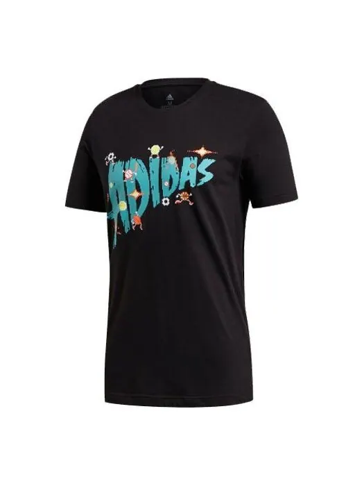 Футболка спортивная стильные 8 бит lineage с коротким рукавом Adidas — изображение 1 из 4, черный