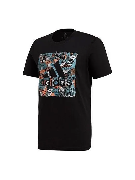 Футболка doodle bos sports short sleeve black Adidas — изображение 1 из 4, черный