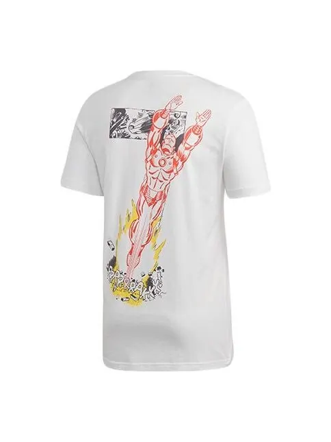 Футболка x marvel iron man short sleeve men's white Adidas — изображение 1 из 4, белый