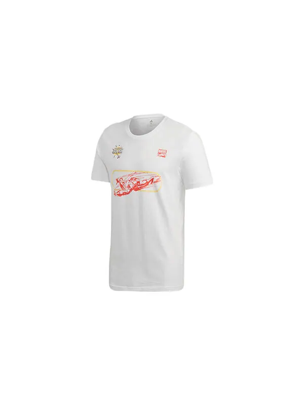 Футболка x marvel iron man short sleeve men's white Adidas — изображение 2 из 4, белый