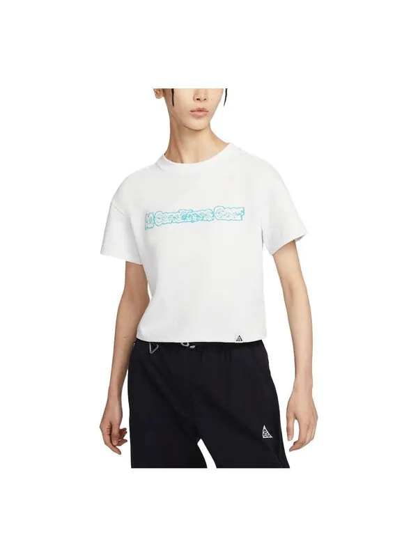Футболка acg dri fit adv футболка азиатские размеры Nike — изображение 1 из 2, белый