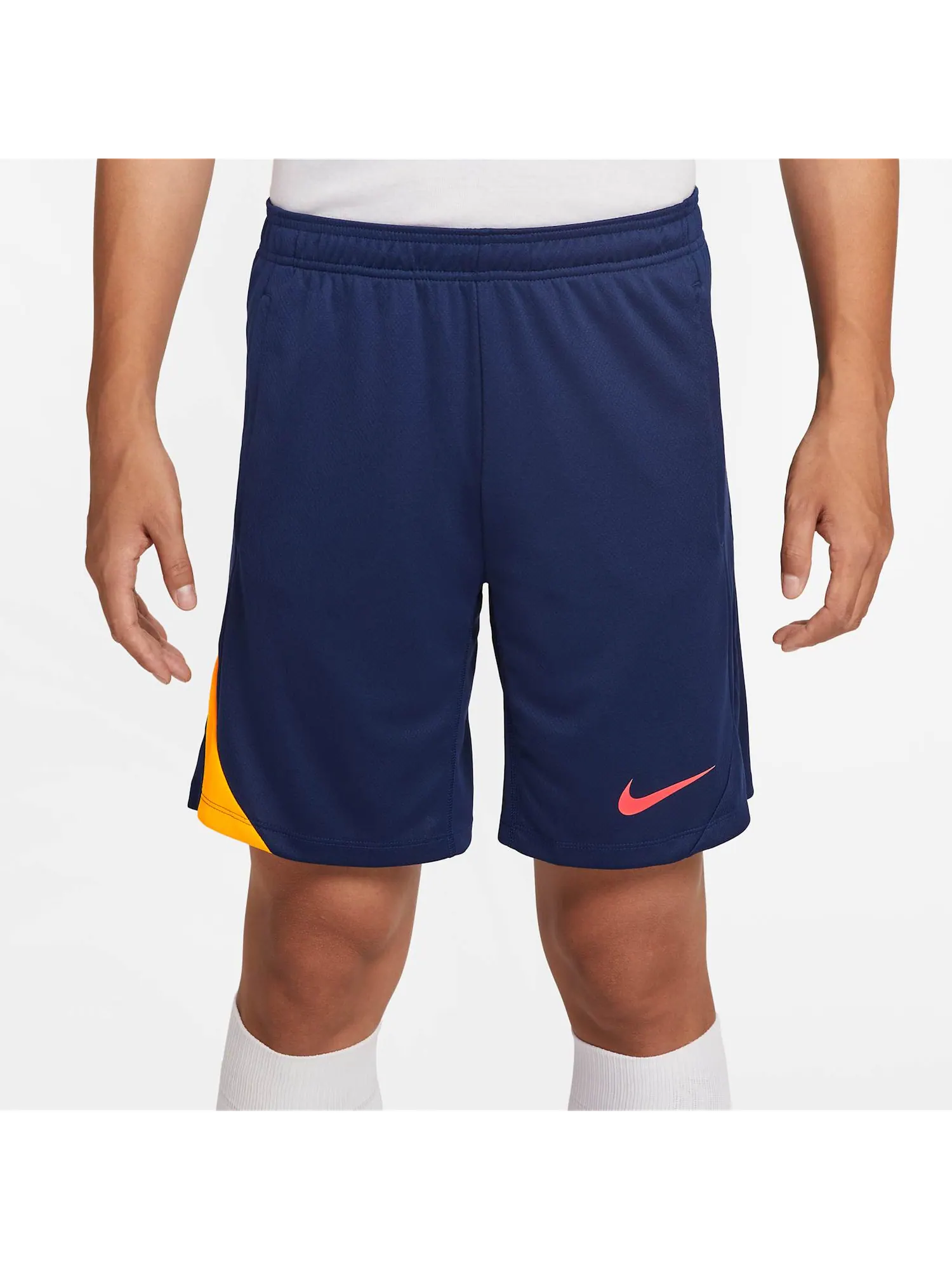 Футбольные шорты Nike Strike Dri-Fit 'Blue Void Laser Orange' — изображение 1 из 5, синий/оранжевый