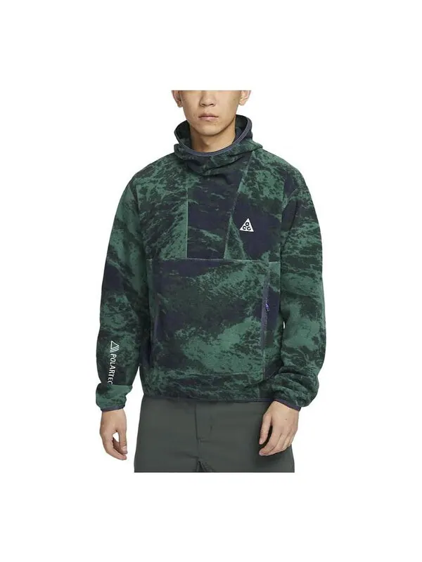 Толстовка acg wolf tree all over print hoodie asia sizing 'green blue' Nike — изображение 1 из 2, синий/белый