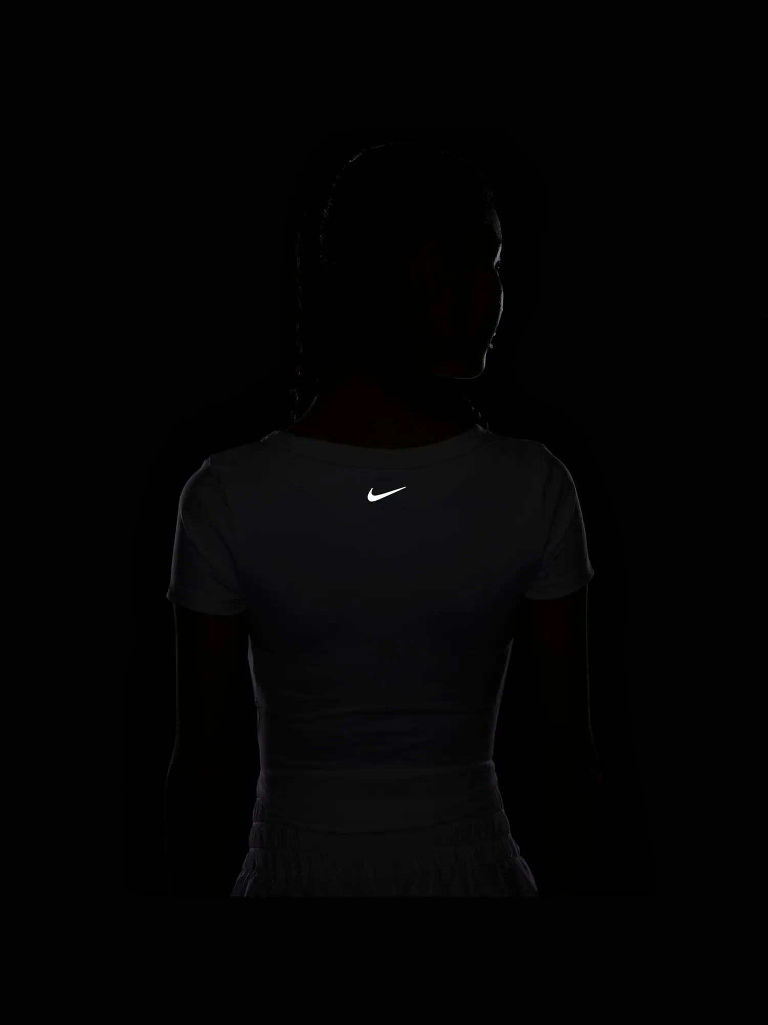 Футболка (WMNS) Nike One Fitted Dri-FIT Cropped T-Shirt Asia Sizing 'White' — изображение 5 из 5, белый