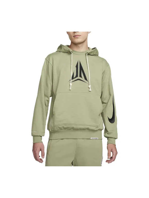 Толстовка dri fit ja pullover basketball hoodie Nike — изображение 1 из 2, зеленый/черный
