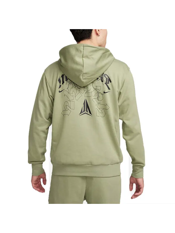 Толстовка dri fit ja pullover basketball hoodie Nike — изображение 2 из 2, зеленый/черный