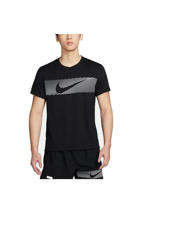 Футболка майлер флэш дри фит uv футболка Nike — изображение 1 из 4, черный