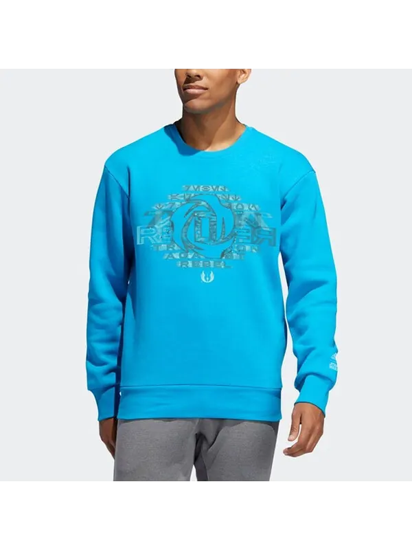Толстовка adidas Rose Cr Star War Basketball Round Neck Pullover Blue — изображение 3 из 4, синий