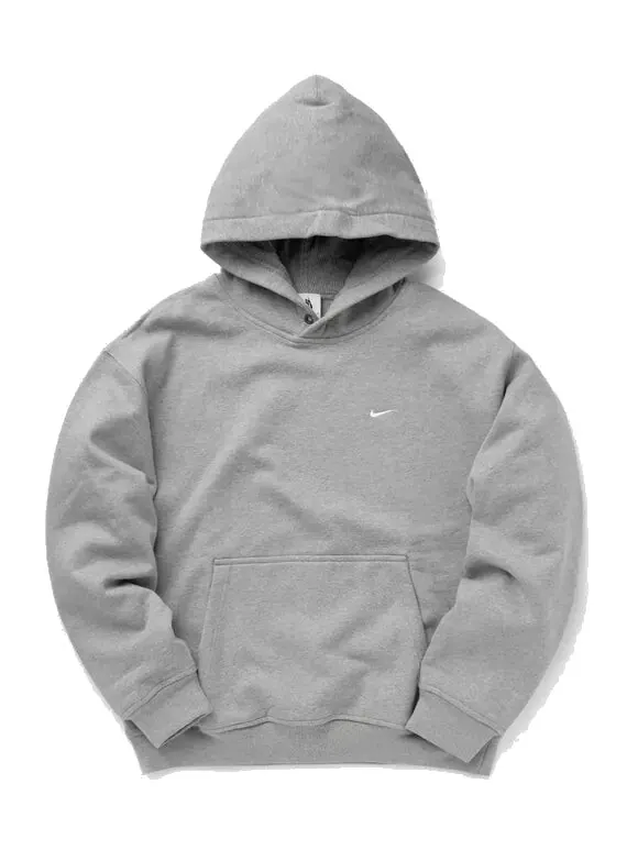 Толстовка спортивная одежда solo swoosh флисовый свитер с капюшоном Nike — изображение 1 из 4, серый
