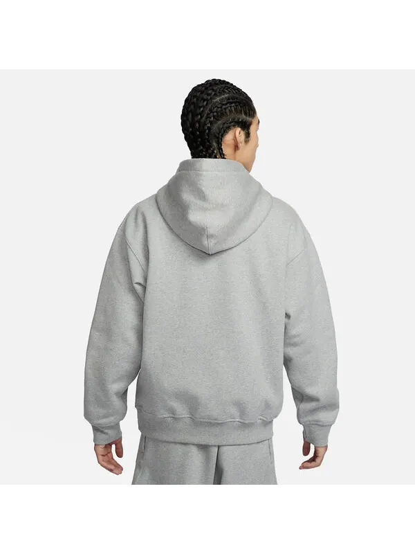 Толстовка спортивная одежда solo swoosh флисовый свитер с капюшоном Nike — изображение 4 из 4, серый