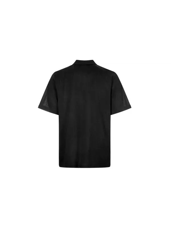 Футболка men's y-3 casual solid color cotton polo shirt black Adidas — изображение 2 из 4, черный