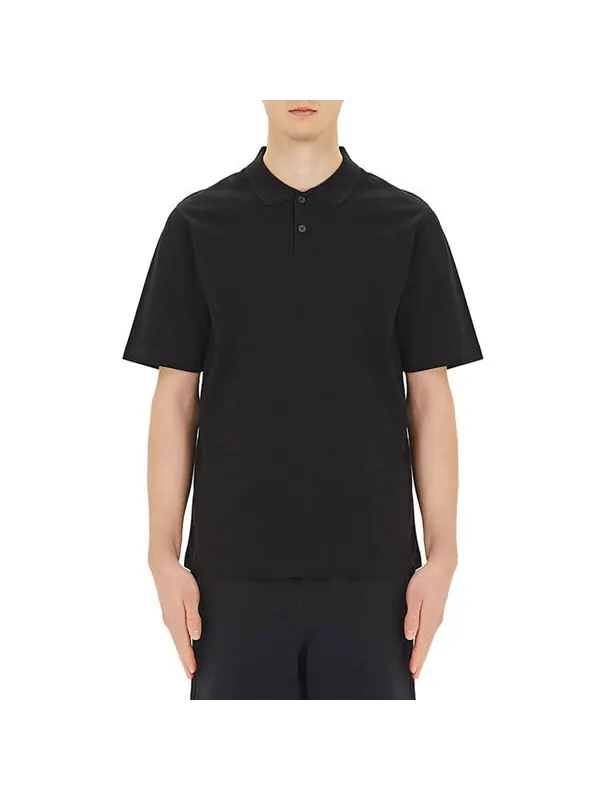 Футболка men's y-3 casual solid color cotton polo shirt black Adidas — изображение 3 из 4, черный