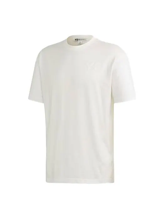 Футболка men's y-3 ss21 casual logo short sleeve white t-shirt Adidas — изображение 1 из 4, белый