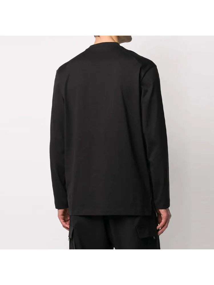 Футболка adidas Y-3 Long Sleeve Classic Chest Logo T-Shirt 'Black' FN3361 — изображение 3 из 4, черный