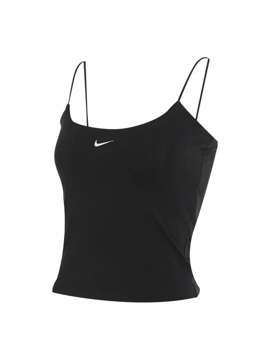 Топ (WMNS) Nike Sportswear Chill Knit Top 'Black' — изображение 1 из 4, черный