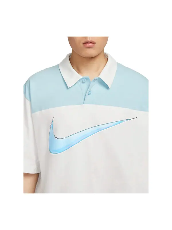Рубашка поло спортивная одежда рубашка поло Nike — изображение 3 из 4, белый/синий
