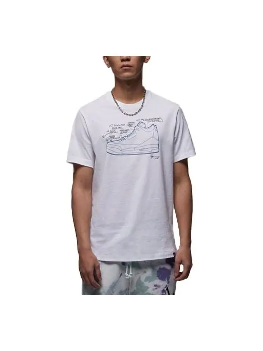 Футболка Air Jordan Sneaker T-Shirt 'White' — изображение 1 из 2, белый/мульти