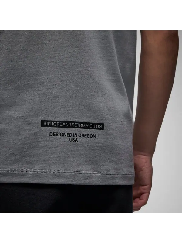 Футболка Air Jordan T-Shirt 'Cool Grey' — изображение 2 из 3, серый/мульти