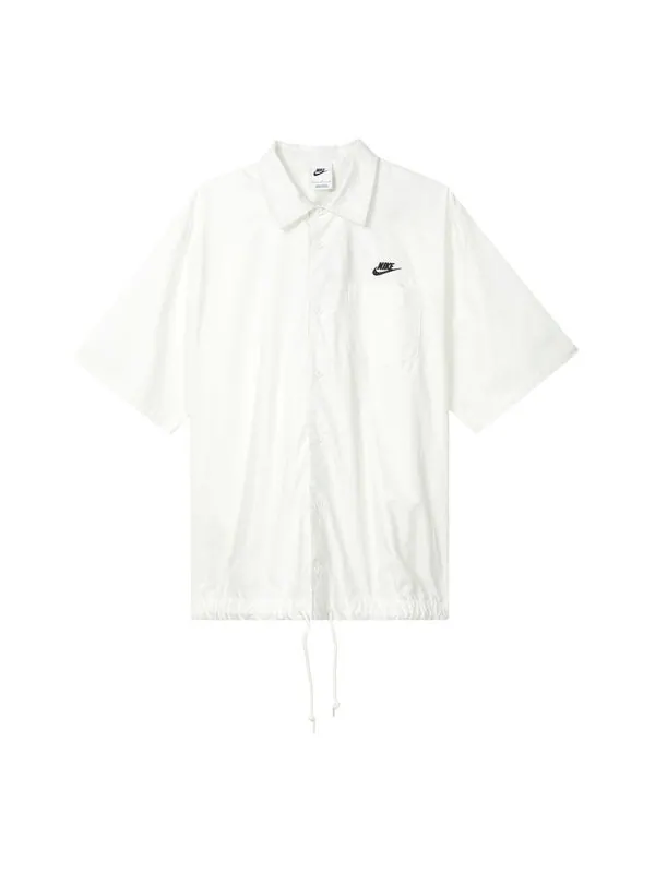 Рубашка club short sleeve oxford button-down shirt asia sizing 'sail' Nike — изображение 1 из 3, черный