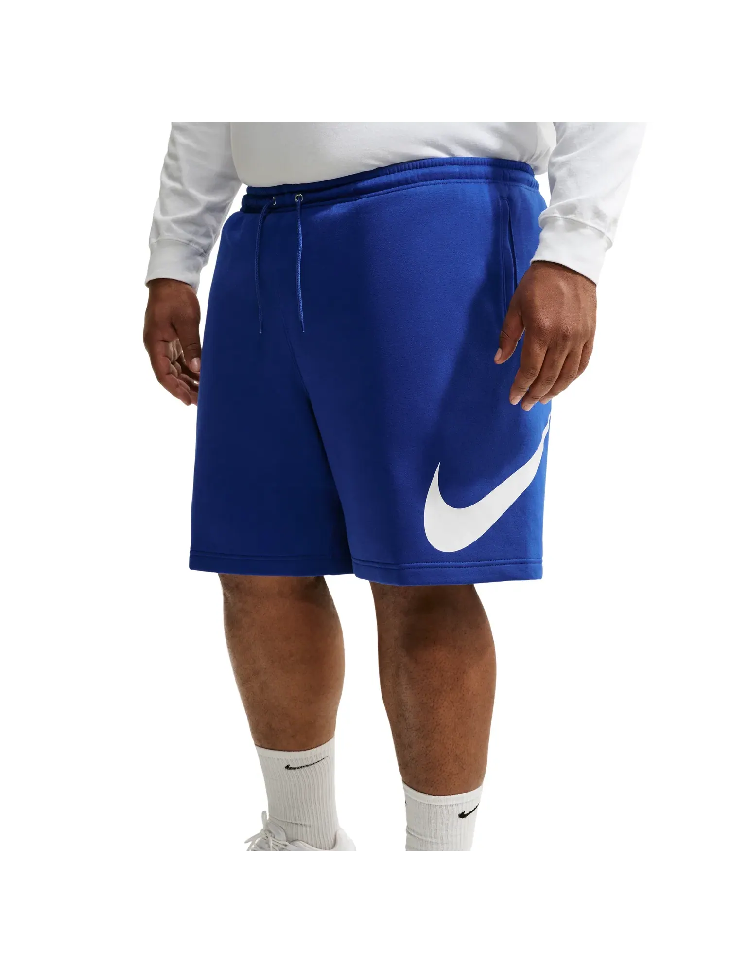 Мужские шорты с флисовой подкладкой Nike Club Fleece Old Royal White — изображение 5 из 6, синий
