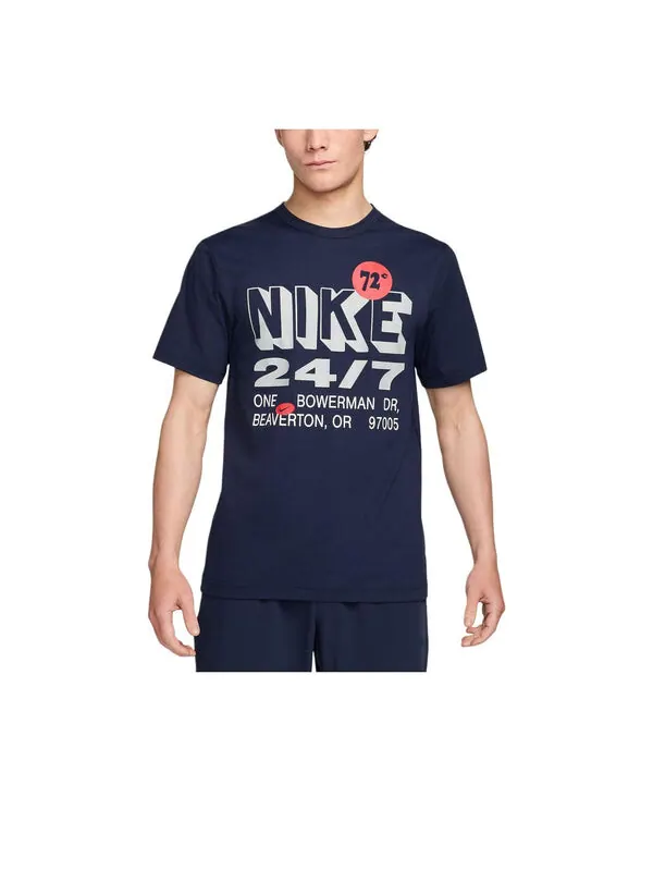 Футболка dri fit uv hyverse футболка Nike — изображение 2 из 2, темно-синий/серый