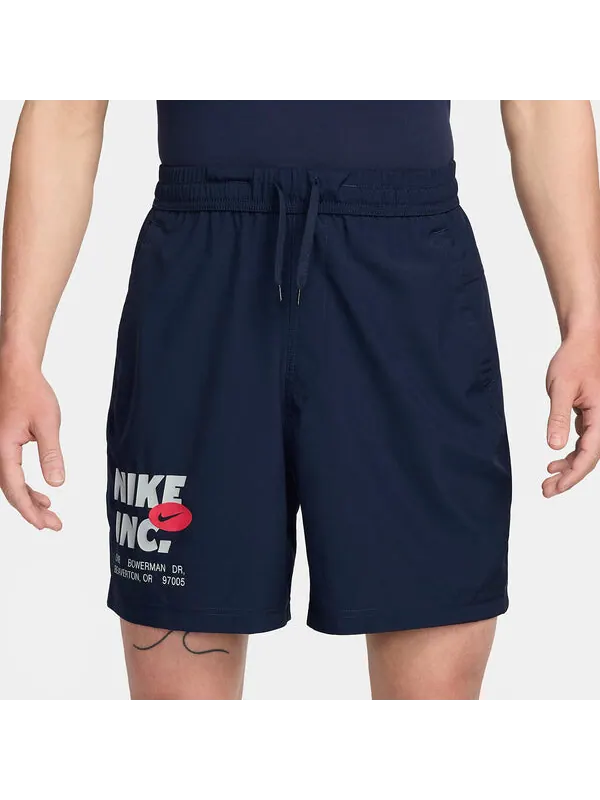 Шорты от dri fit 7" без подкладки для фитнеса Nike — изображение 1 из 2, темно-синий/белый