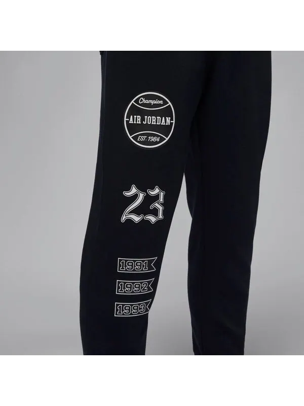 Штаны с принтом, трикотажные штаны-джоггеры с завязками Air Jordan — изображение 3 из 4, черный