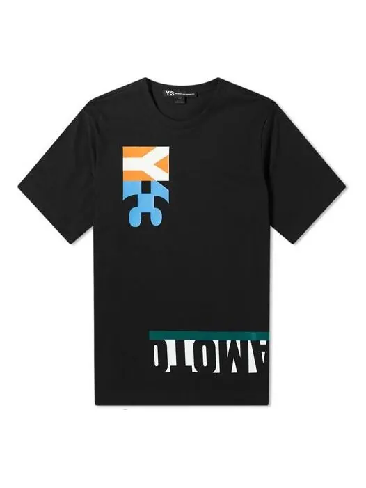 Футболка Y-3 Unisex Multi Block Graphic Printing Tee Black — изображение 1 из 4, черный