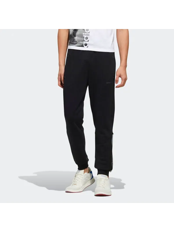 Спортивные штаны adidas neo Casual Breathable Bundle Feet Sports Long Pants Black — изображение 3 из 4, черный