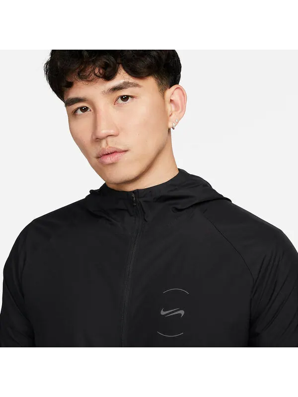 Куртка Nike Repel Miler Running Jacket 'Black' — изображение 2 из 4, черный