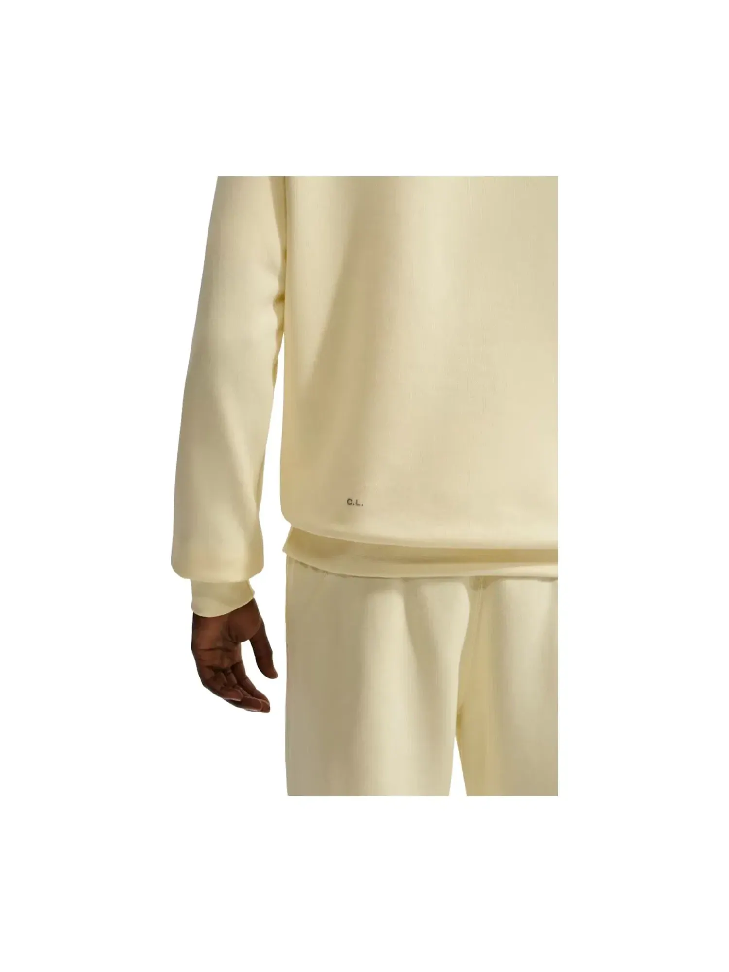 Мужская футболка с флисовым воротником Nike NOCTA Fleece CS Crew Alabaster Stealth — изображение 5 из 6, желтый