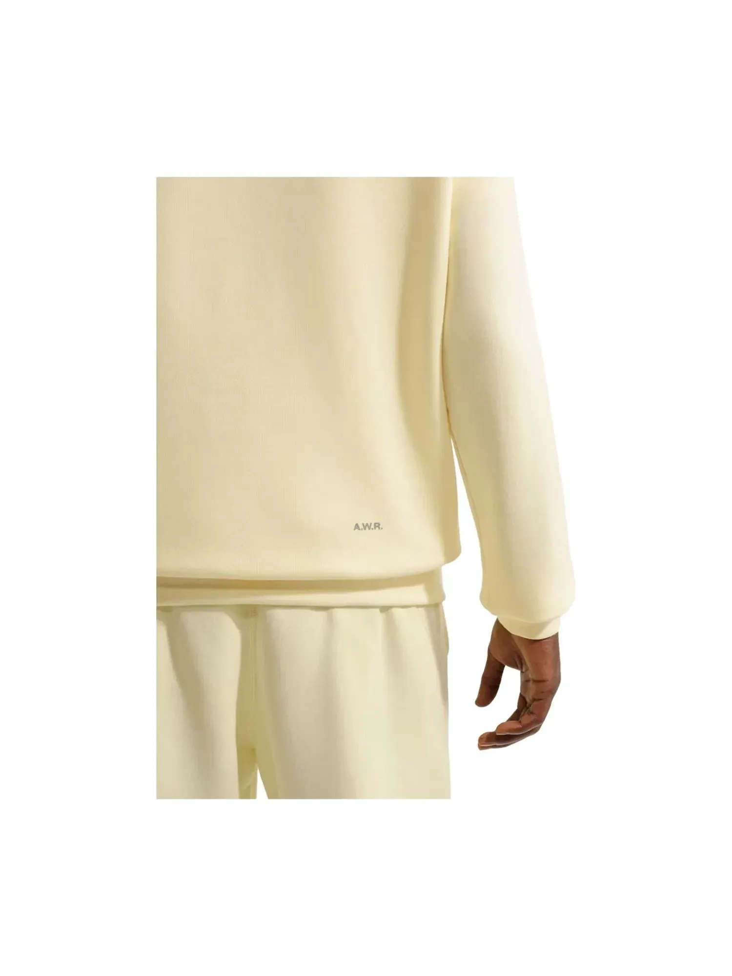 Мужская футболка с флисовым воротником Nike NOCTA Fleece CS Crew Alabaster Stealth — изображение 6 из 6, желтый