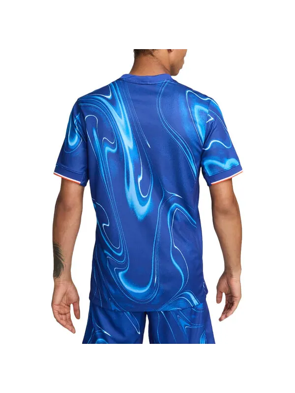 Футболка dri fit chelsea fc 2024 25 стадион домашняя футбольная майка Nike — изображение 2 из 2, синий/оранжевый/белый