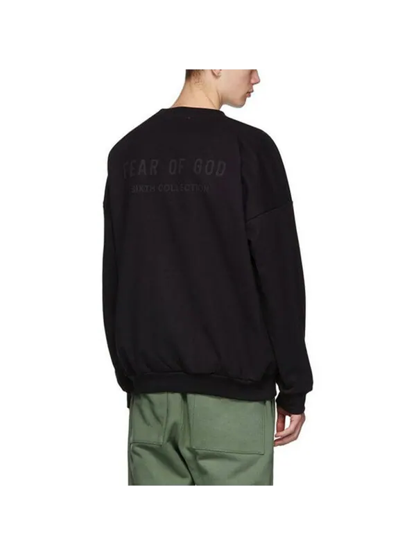 Толстовка back logo crewneck sweatshirt 'black' Fear Of God — изображение 4 из 4, черный