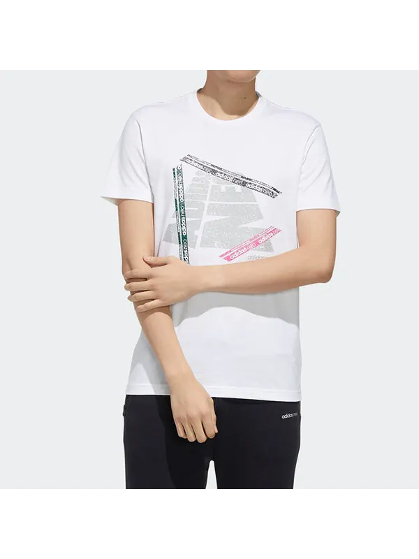 Футболка neo m fsves printing short sleeve white Adidas — изображение 3 из 4, белый