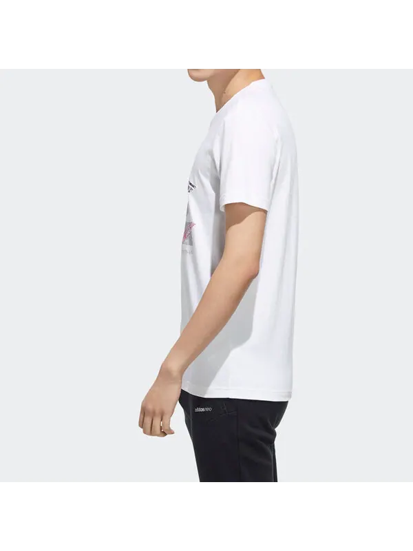 Футболка neo m fsves printing short sleeve white Adidas — изображение 4 из 4, белый